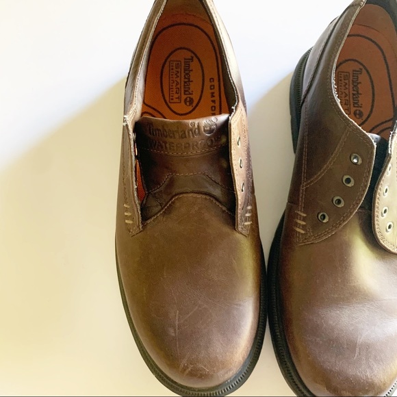 Timberland Brown Smart Leather Lace Up Loafers - Picture 5 of 11